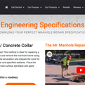 Using the manhole rebuild specifications as a marketing tool